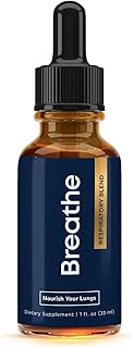 BREATHE 8-IN-1 Mullein Drops for Lungs & Airways: Peppermint, Thyme, & Mullein Leaf Extract for Lungs Detox for Smokers - Break up Mucus & Breathe Clear - GMO-Free & Made in USA - 1 fl. oz.