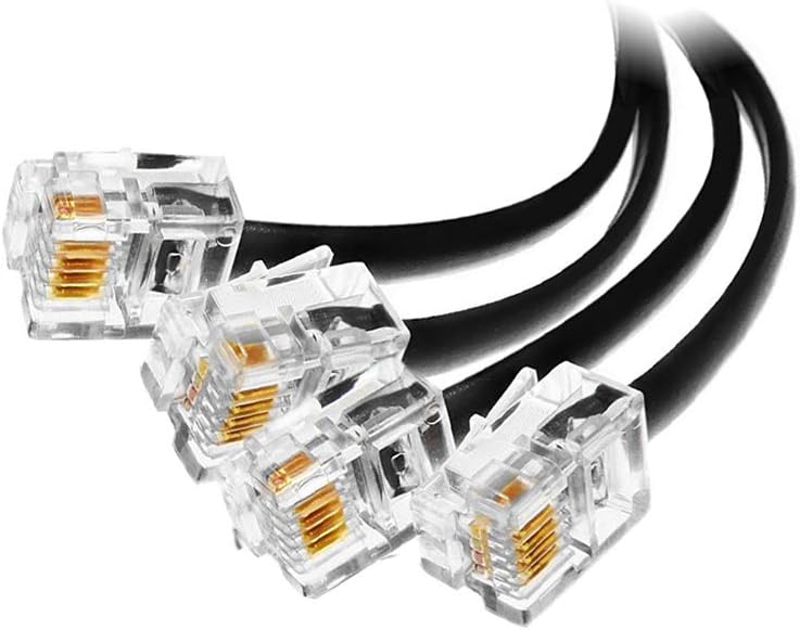 NECABLES 3 Inch Short Phone Cord Short Telephone Cord Short