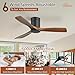 Imagen de Sofucor 132cm Ventilador de Techo Madera Sólida