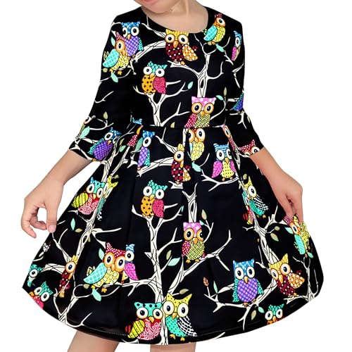 Sunny Fashion Girls Dress Satin Butterfly Hydrangea Flower Printed Size 5-12