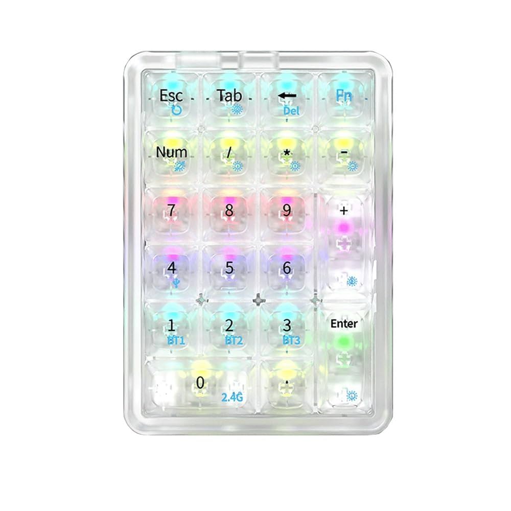 Amazon | テンキー、透明スイッチとキーキャップ付き 21 キー