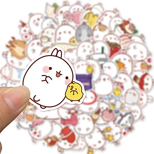Cute Kawaii Cartoon Chubby Rabbit Stickers -100Pcs Sticker Decals For Kids Girl Diy Stationery Guitar Laptop Skateboard Lovely Anime Sticker #TOP3