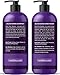 VANIDOX Sulfate Free Brass Toning Purple Shampoo and Conditioner Set for Grey and Silver Hair, Moisturizing & Color-Safe, Enhances Shine & Brightness, Made in USA (16 fl oz each)
