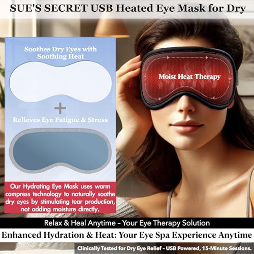 Masque chauffant yeux secs coussin chauffant compresse vapeur USB