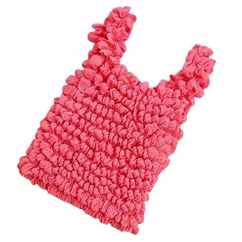 zbstream Bolsa de compras expandible, plegable, bolsa retráctil, reutilizable, bolsa de comestibles, bolsas elásticas para mercancía, Red, 19*11cm