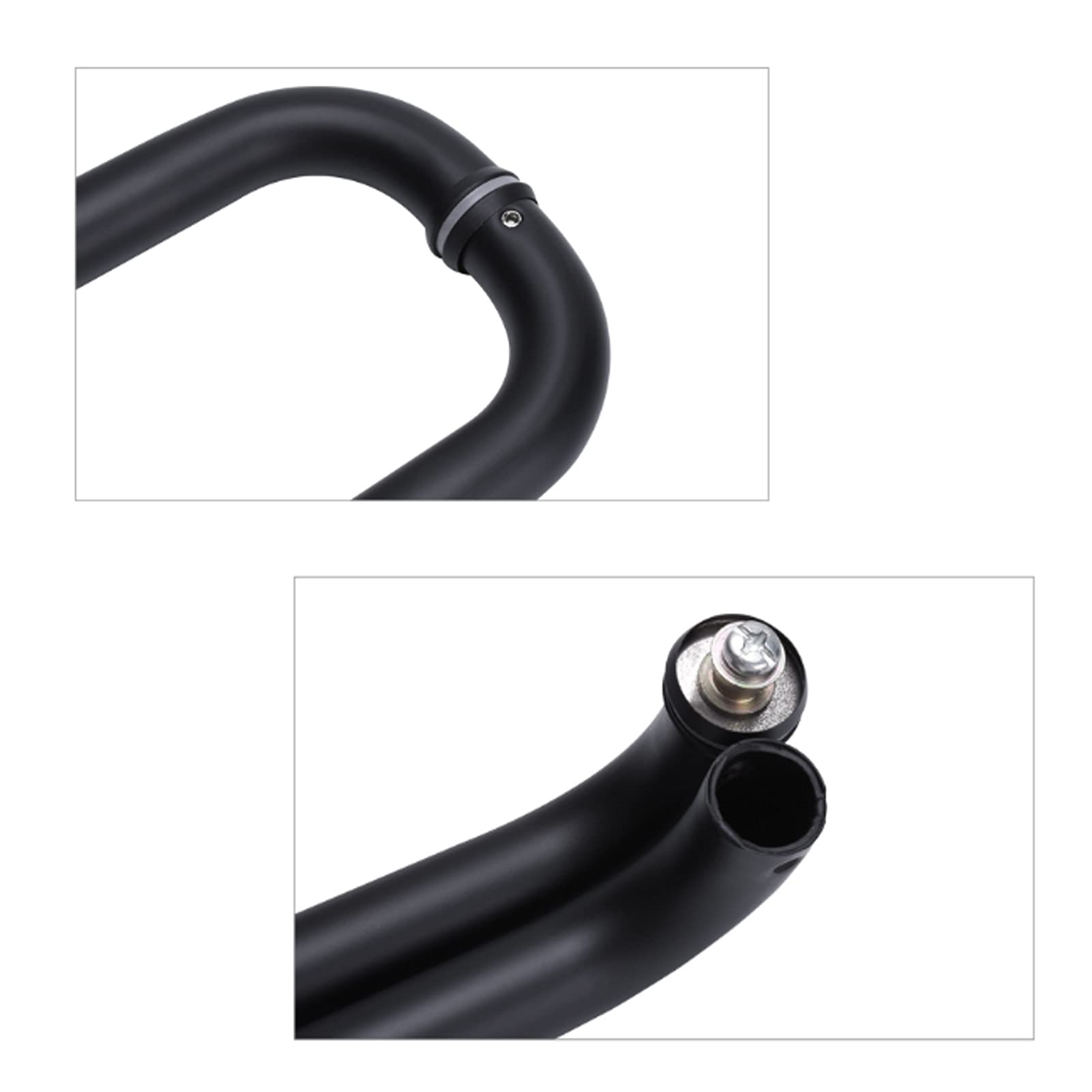Klamka do drzwi szklanych, klamka do szklanych drzwi do łazienki w domu/klamka do drzwi prysznicowych Push-Pull, czarny/300 mm (440 mm)