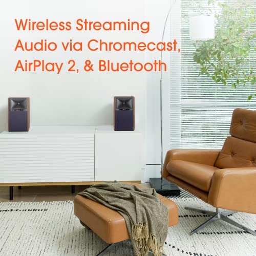 Jbl 4305P Studio Monitor, Natural Walnut - Powered Bookshelf Loudspeaker System - With Google Chromecast Built-In, Apple Airplay 2 & Bluetooth #TOP2