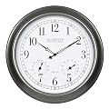 La Crosse Technology 404-00237-INT 18" Atomic Outdoor Clock with Thermometer & Hygrometer