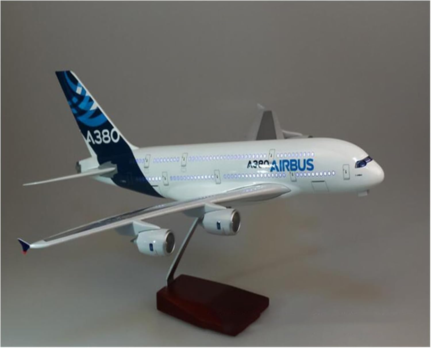 1 160 for Airbus A380 Prototype Airline Plane Model Light Wheel Scale Die Cast Resin Adult Gifts Hobby Playgame Kit(Without Light)