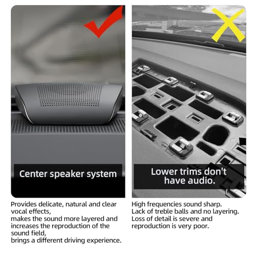 Image of Universal Car Center Channel Speaker - High Performance Surround Sound System, Surface Mount Mid-Dash Audio for All Vehicles, Easy No-Cut Installation, Sleek Design (Fits Trucks /SUVs /Sedans)