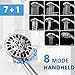 No-Tool Installation 5-Inch Rain Shower & 7-Spray Handheld Combo in Chrome