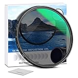 【Experiencias visuales HD y reflectancia de poca luz】 El cristal óptico HD superior garantiza una experiencia visual de alta definición. Con 30 capas de película polarizadora en ambos lados del filtro y una reflectancia de luz mínima de menos del 0,1 %, el filtro CPL con revestimiento multirresistente bloquea los rayos ultravioleta que van desde 300 nm a 380 nm para reducir los destellos y las imágenes fantasma al tiempo que garantiza una reproducción precisa del color.
