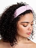 Seersucker Top Knot Headband - Pink