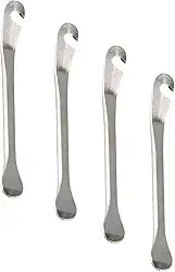 4 peças de alavancas de pneu de bicicleta de aço carbono, colheres de pneu portáteis para bicicleta de montanha/estrada