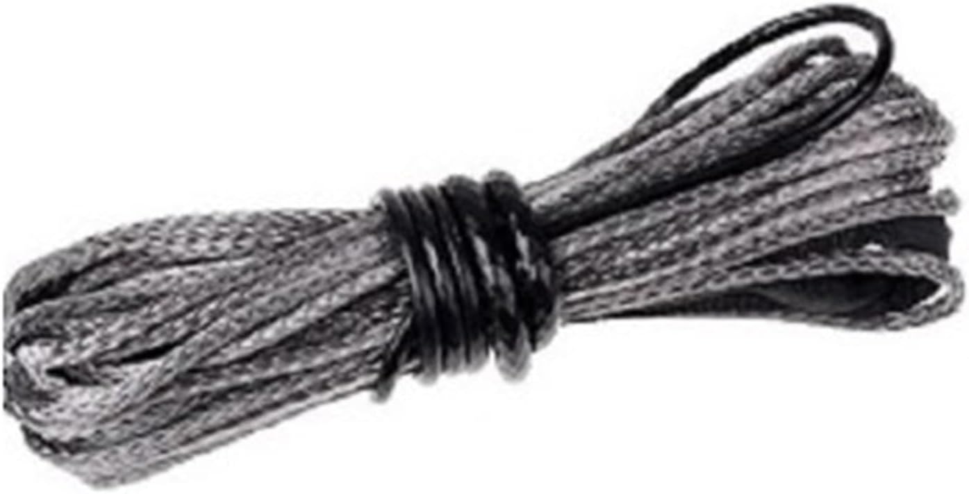 LIAMOS Winch Rope Cable, 5/16”x50’ 5500lbs 4.8MMX15M 2.5Ton Towing Winch Rope Heavy Duty Cable String Line Synthetic Fiber with Sleeve Thimble ATV/UTV/Long Resistance to Wear(Grey)