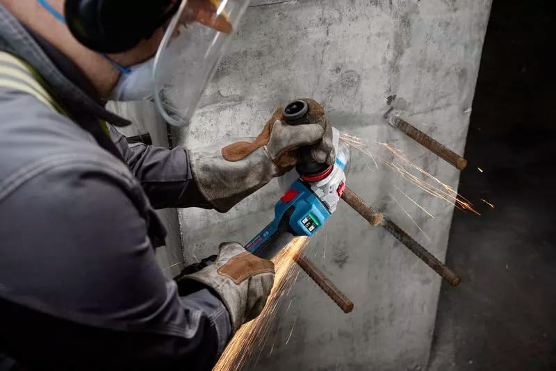 Image of BOSCH GWS 18V-15 S-Solo Angle Grinder | 1500WPower | Smart HMI Control | Anti-Vibration Handle | Metal Flange Durability | Full Safety Features | Brushless Motor | Industrial-Grade Cutting & Grinding