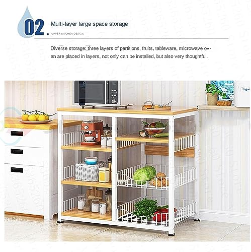 Support de four à micro-ondes robuste avec étagère de cuisine stable - 7