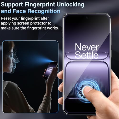 Image of PreCure (2+2) Screen Protector for Oneplus 13T with Black Camera Lens Protection, 3D Anti-Scratch Tempered Glass Film, 9H Hardness Glass Screen Protector