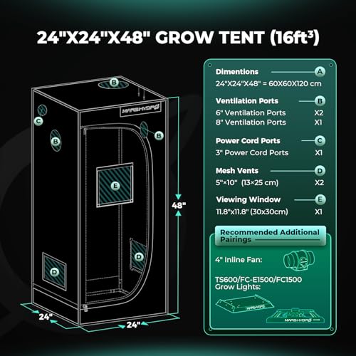 DREAMADE Growzelt für Indoor Pflanzenzucht, Growschrank Growroom Darkroom, Anbauschrank Growbox Growzelt Komplettset, Schwarz (120 * 60 * 60 cm) 8 DREAMADE Growzelt für Indoor Pflanzenzucht, Growschrank Growroom Darkroom, Anbauschrank Growbox Growzelt Komplettset, Schwarz (120 * 60 * 60 cm) – Bild 8