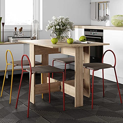 Symbiosis Papillon, Mesa plegable, Roble natural 103/67/28x76x73,4 cm