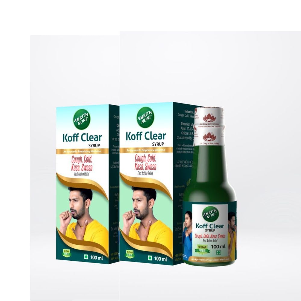 See full amazon price history chart for Amrith Noni Koff Clear SugarFree 100ml - Ayurvedic Cough Syrup with Noni, Brihati, Kantakari, Pushkara, Naagavalli & Other Powerful Herbs for Effective Relief (Pack Of 2) Amrith Noni Koff Clear SugarFree 100ml - Ayurvedic Cough Syrup with Noni, Brihati, Kantakari, Pushkara, Naagavalli & Other Powerful Herbs for Effective Relief (Pack Of 2) (B0CYX65ZS7) Amazon Price History, Amazon Price Tracker
