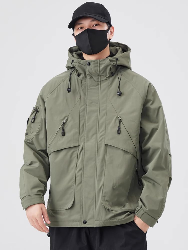 Men's Embroidery Casual Short Jacket with Lapel for Spring