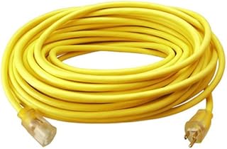 Master Electrician 02588ME 50-Feet Round Vinyl Extension Cord, Yellow