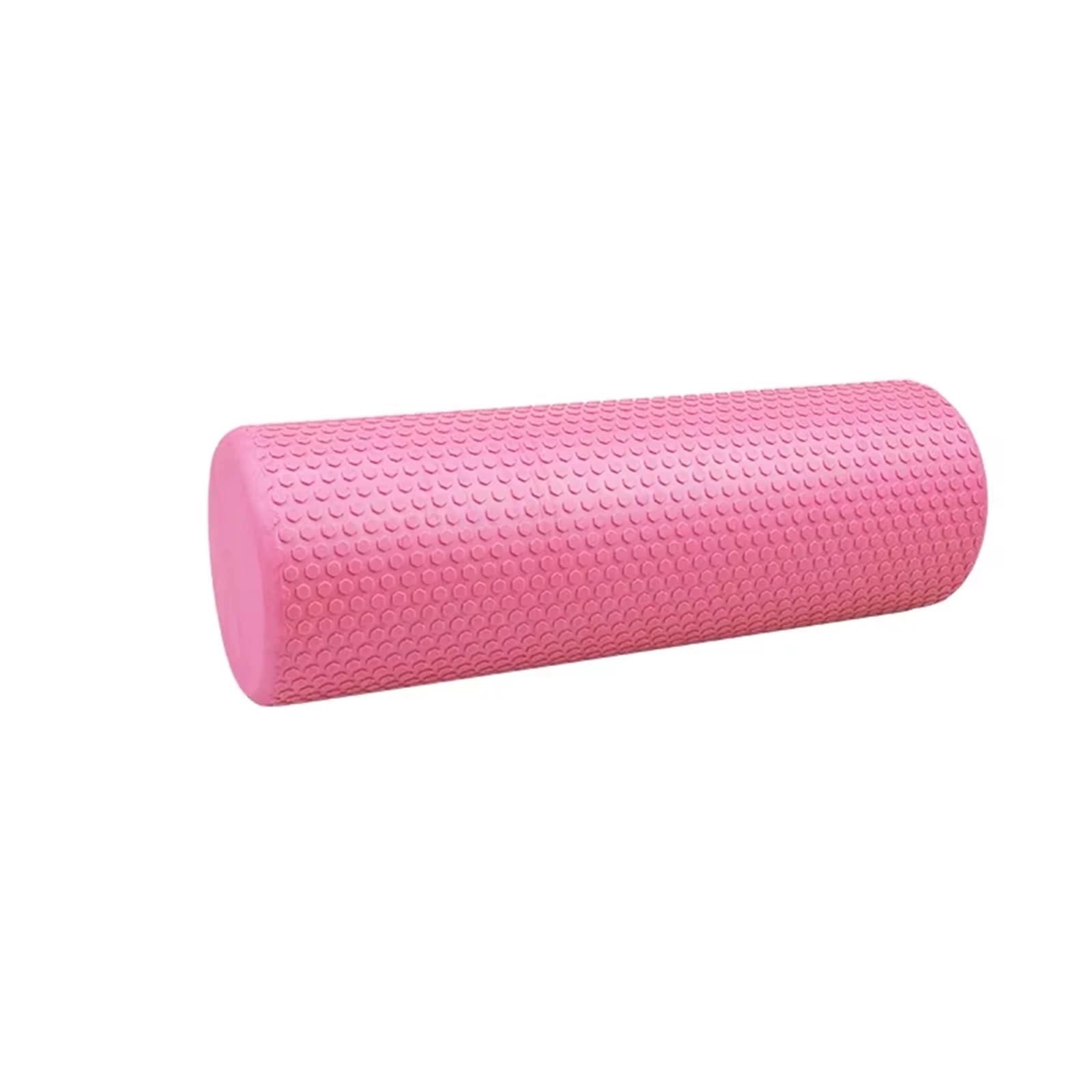 2 Stück Pilates Schaumstoffrolle 45 cm Punkt EVA Massagerolle Roller Gewebemassage für Training(Pink)
