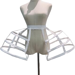 Women's Victorian Crinoline Petticoat Cosplay Dress Bustle Cage Underskirt Petticoat Victorian Pannier Hoops