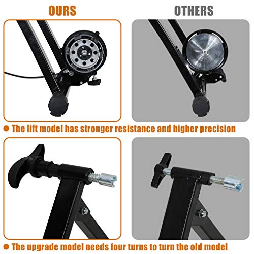 Bike Trainer Stand For Indoor Riding, Bicycle Exercise Training Stand With Magnetic Flywheel,Noise Reduction,5Resistance Settings Stationary Bike Resistance For Road #TOP7