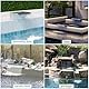 LONGRUN 60cm Teich-Wasserfall,304 Edelstahl Pool-Wasserfall mit RGB Bluetooth LED Garten Brunnen