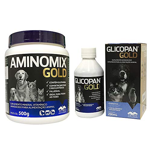 Combo Aminomix Gold 500g + Glicopan Gold 250Ml Vetnil