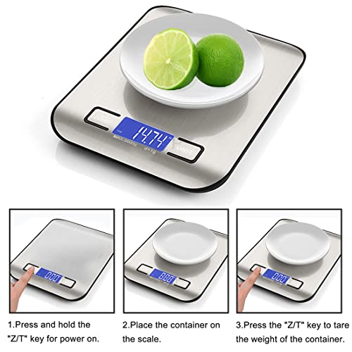 Food Scale Digital Kitchen Scale For Food Ounces And Grams, Small Electronic Pocket Scale For Weight Loss, Baking, Cooking, Coffee, Jewelry, 11Lb/5Kg, 0.01Oz/0.1G Precision (Batteries) #TOP3