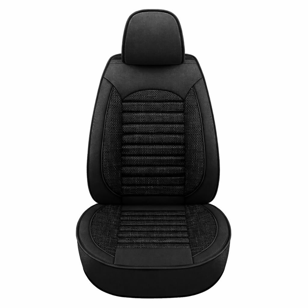 HAODQPSERTX Car Seat Covers Full Set for BMW Série 1 M140i 118i 120i 125i M135i 116i 135is 120d 120d 135i, Breathable Cotton Linen Seat Protectors Non Slip, Universal Interior Accessories