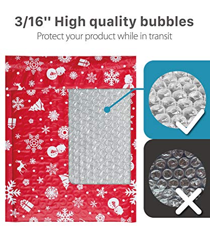 Fosmon # 0 Envelopes acolchoados para transporte de plástico bolha 16,5 x 25,4 cm (pacote com 10), l