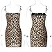 ZGMYC Women's Glitter Sequin Leopard Mini Dress Sexy Sleeveless Spaghetti Strap Bodycon Dress Slim Fit Short Party Dress