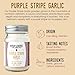 Burlap & Barrel Purple Stripe Garlic - Alternative to Fresh/Granulated Garlic- Savory Sweet Flavor to Tomato Sauces, Fried Chicken, Pizza - As Seen on Shark Tank - 3oz Glass Jar