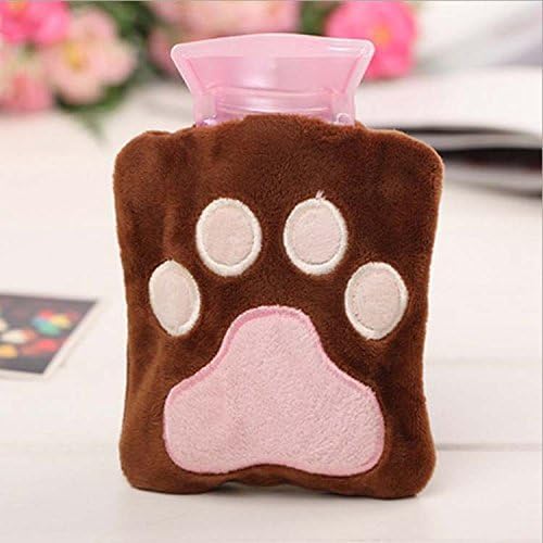 Cartoon Mini Hot Water Bottle Small Warm Hand Treasure Baby Warm Hand Treasure Bear's paw 4.7x3.9In