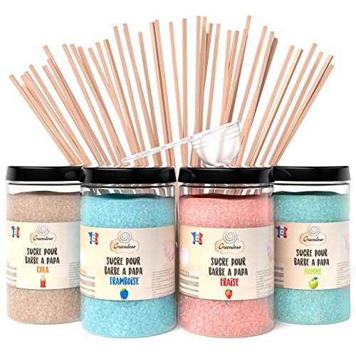  Greendoso-Sucre Barbe à Papa Lot 1,4kg (Fraise...