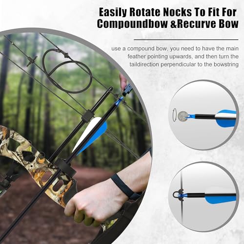 SERfawnCH Compoundbogen Tarnmuster 30-70 LBS einstellbar Sportbogen mit Pfeilen Set für Outdoor Erwachsene Anfänger 320 FPS