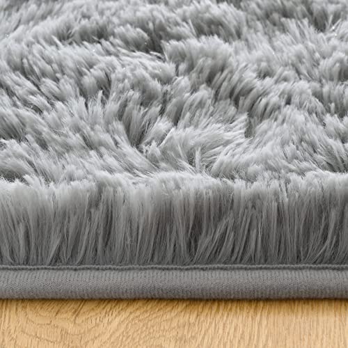 Lochas Ultra Soft Indoor Modern Area Rugs Fluffy Living Room Carpets For Children Bedroom Home Decor Nursery Rug 2X4 Feet, Gray #TOP3
