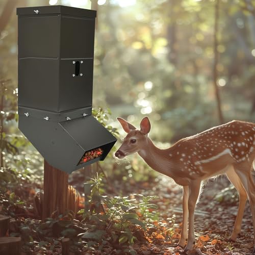 HECASA Tree Protein Feeder for Deer Livestock Wildlife and Farm Animal, Powder Coated Steel Tree Feeder