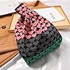 Knotentasche FüR Das Handgelenk Damen- und Mädchen-Strickhandtasche, Mini-wiederverwendbare Einkaufstasche, Knoten-Handgelenktasche, handgefertigte Umhängetasche, Einkaufstaschen For MäDchen(Color-8) #2