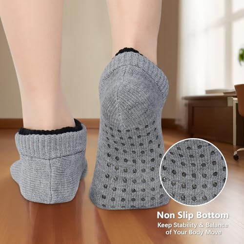 Image of American Trends Slipper Socks for Women Non Slip Christmas Socks Comfy Warm Winter Grippy Socks with Grippers