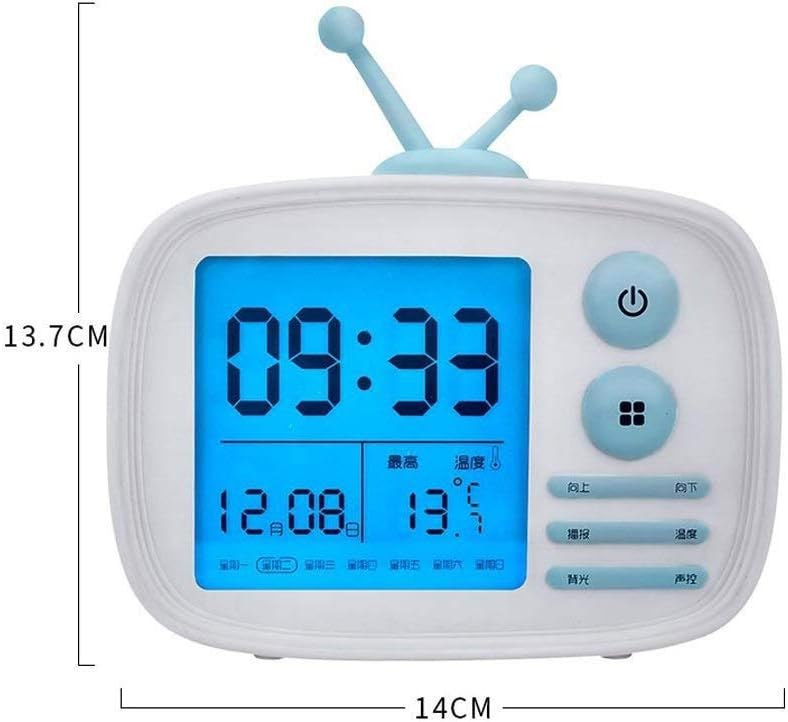 Travel Alarm Clock LED Digital Signage Multifunction Intelligent Electronic Backlight Desk(Black-JoJo's Bizarre Adventure1) image 3