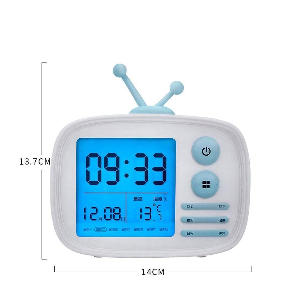 CFWSHJ Budzik podróżny LED Digital Signage Wielofunkcyjne inteligentne elektroniczne biurko z podświetleniem (jeden kolor)