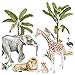 Little Deco Wandsticker Wandtattoo Kinderzimmer Jungen Safari Tiere Giraffe Wandaufkleber Elefant Spielzimmer Babyzimmer Wanddeko Löwe Wandbild Kinder DL698-4