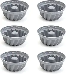 Kit Forma De Silicone Para Mini Bolo Muffins Cupcakes Flexível Collors Com 6 Unidades