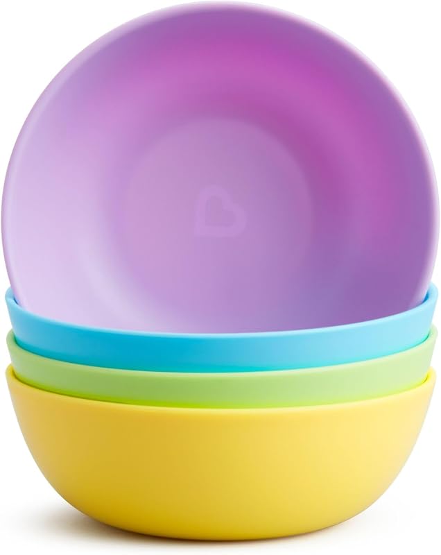 Munchkin 4-Pack Multi-Color Bowls for Feeding Toddlers