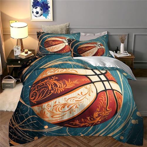 Linge de lit double imprimé 3D baseball en microfibre douce